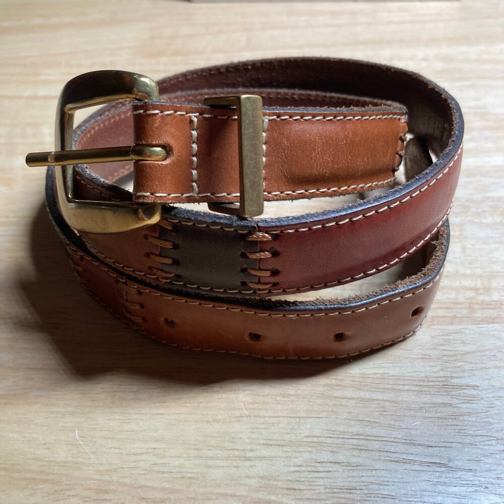 Fossil Large Multi Color Leather Belt Style Bt 14… - image 1
